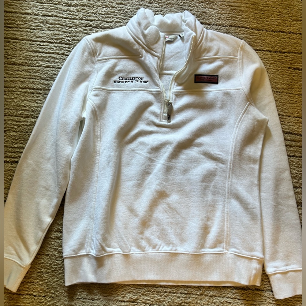 Charleston South Carolina Vineyard Vines White Quarter Zip